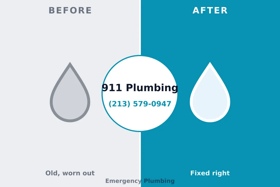 Before and after: plumbing repair Ravenswood, WV
